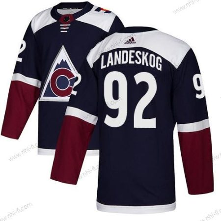 Adidas Colorado Avalanche #92 Gabriel Landeskog Laivastonsininen Sininen Aito Ommeltu NHL Paita – Miesten