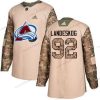 Adidas Colorado Avalanche #92 Gabriel Landeskog Maastokuvio Aito 2017 Veterans Day Ommeltu NHL Paita – Miesten