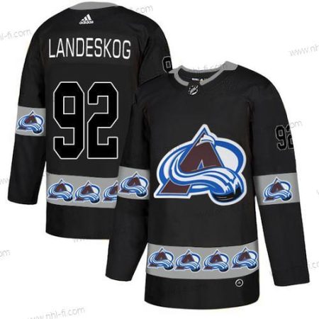 Adidas Colorado Avalanche #92 Gabriel Landeskog Musta Maajoukkue Logos Paita – Miesten