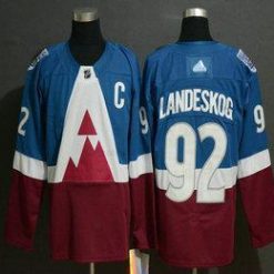 Adidas Colorado Avalanche #92 Gabriel Landeskog Sininen 2020 Stadium Series Ommeltu NHL Paita – Miesten