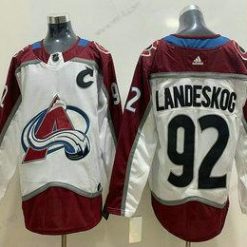 Adidas Colorado Avalanche #92 Gabriel Landeskog Valkoinen Ommeltu NHL Paita – Miesten