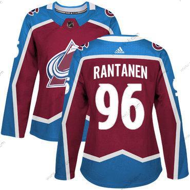 Adidas Colorado Avalanche #96 Mikko Rantanen Kotiottelu Punainen Aito Ommeltu NHL Paita – Naisten