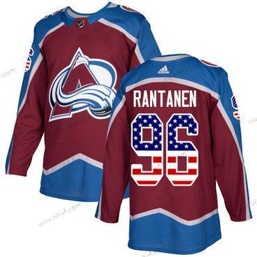 Adidas Colorado Avalanche #96 Mikko Rantanen Kotiottelu Punainen Aito USA Flag Ommeltu NHL Paita – Miesten