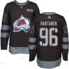 Adidas Colorado Avalanche #96 Mikko Rantanen Musta 100th Vuosipäivä Ommeltu NHL 2017 Jääkiekko Paita – Miesten