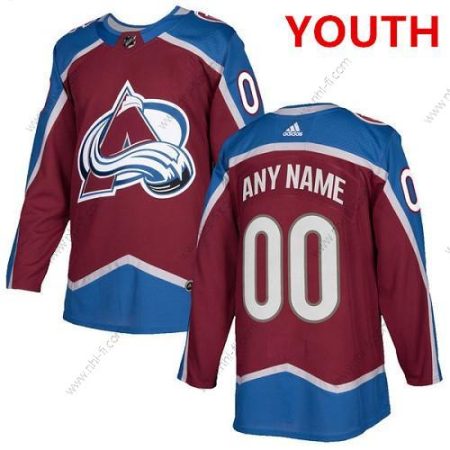 Adidas Colorado Avalanche Räätälöidyt Aito Punainen Kotiottelu NHL Paita – Nuoret