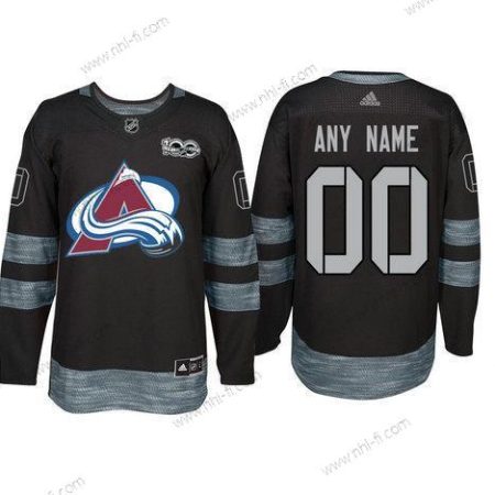 Adidas Colorado Avalanche Räätälöidyt Musta 1917-2017 100th Vuosipäivä Ommeltu NHL Paita