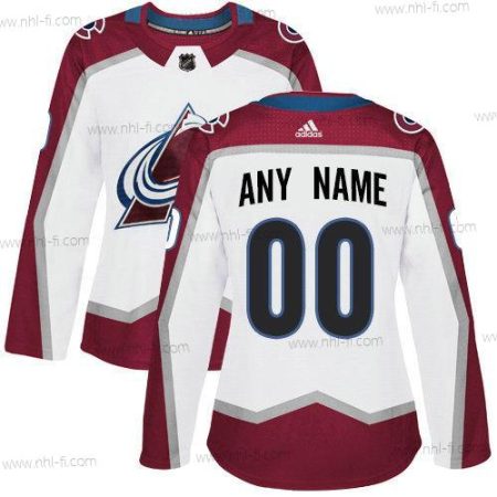 Adidas Colorado Avalanche Räätälöidyt NHL Aito Valkoinen Paita – Naisten