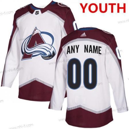 Adidas Colorado Avalanche Räätälöidyt NHL Aito Valkoinen Paita – Nuoret