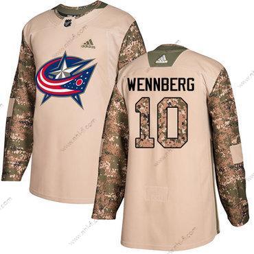 Adidas Columbus Blue Jackets #10 Alexander Wennberg Maastokuvio Aito 2017 Veterans Day Ommeltu NHL Paita – Nuoret