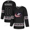 Adidas Columbus Blue Jackets #10 Alexander Wennberg Musta Maajoukkue Logos Paita – Miesten