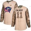 Adidas Columbus Blue Jackets #11 Matt Calvert Maastokuvio Aito 2017 Veterans Day Ommeltu NHL Paita – Miesten