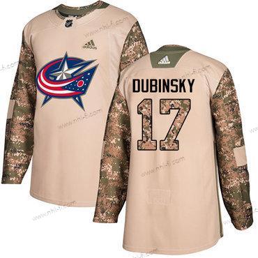 Adidas Columbus Blue Jackets #17 Brandon Dubinsky Maastokuvio Aito 2017 Veterans Day Ommeltu NHL Paita – Miesten