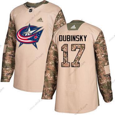 Adidas Columbus Blue Jackets #17 Brandon Dubinsky Maastokuvio Aito 2017 Veterans Day Ommeltu NHL Paita – Nuoret