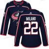 Adidas Columbus Blue Jackets #22 Sonny Milano Laivastonsininen Sininen Kotiottelu Aito Ommeltu NHL Paita – Naisten