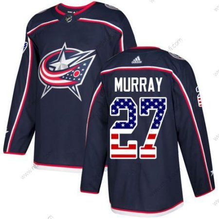 Adidas Columbus Blue Jackets #27 Ryan Murray Laivastonsininen Sininen Kotiottelu Aito USA Flag Ommeltu NHL Paita – Miesten