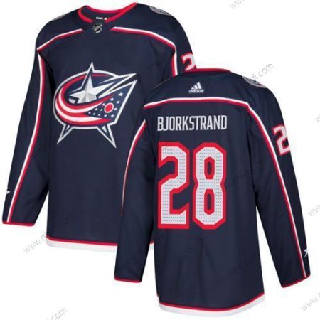 Adidas Columbus Blue Jackets #28 Oliver Bjorkstrand Laivastonsininen Sininen Kotiottelu Aito Ommeltu NHL Paita – Miesten