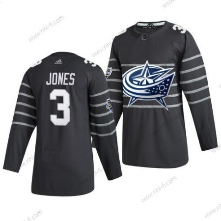 Adidas Columbus Blue Jackets #3 Seth Jones Harmaa 2020 NHL All-Star Game Paita – Miesten