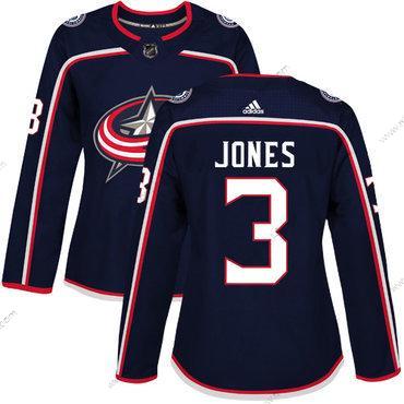 Adidas Columbus Blue Jackets #3 Seth Jones Laivastonsininen Sininen Kotiottelu Aito Ommeltu NHL Paita – Naisten