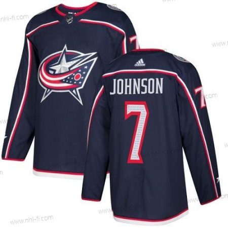 Adidas Columbus Blue Jackets #7 Jack Johnson Laivastonsininen Sininen Kotiottelu Aito Ommeltu NHL Paita – Miesten