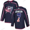 Adidas Columbus Blue Jackets #7 Jack Johnson Laivastonsininen Sininen Kotiottelu Aito USA Flag Ommeltu NHL Paita – Miesten