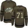 Adidas Columbus Blue Jackets #71 Nick Foligno Vihreä Salute to Service Ommeltu NHL Paita – Nuoret