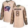 Adidas Columbus Blue Jackets #8 Zach Werenski Maastokuvio Aito 2017 Veterans Day Ommeltu NHL Paita – Miesten