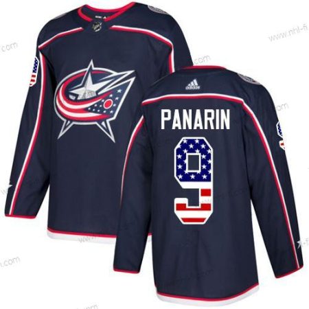 Adidas Columbus Blue Jackets #9 Artemi Panarin Laivastonsininen Sininen Kotiottelu Aito USA Flag Ommeltu NHL Paita – Miesten