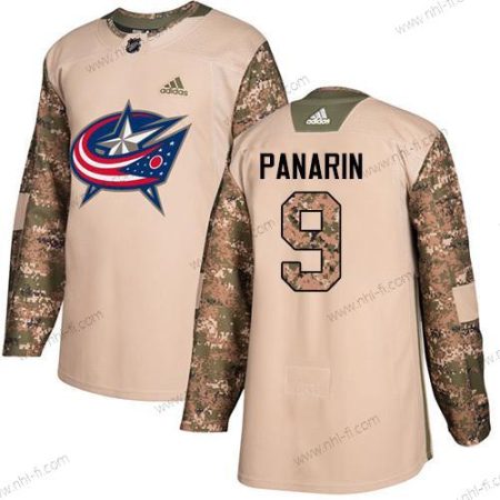 Adidas Columbus Blue Jackets #9 Artemi Panarin Maastokuvio Aito 2017 Veterans Day Ommeltu NHL Paita – Miesten