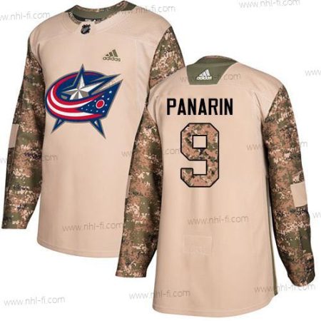 Adidas Columbus Blue Jackets #9 Artemi Panarin Maastokuvio Aito 2017 Veterans Day Ommeltu NHL Paita – Nuoret