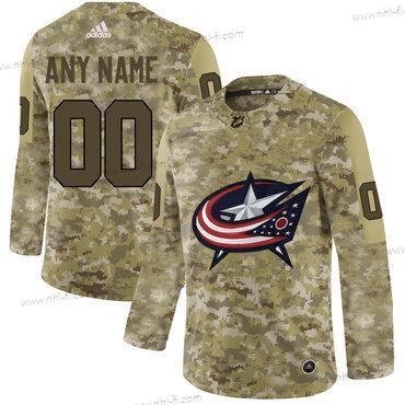 Adidas Columbus Blue Jackets Räätälöidyt Maastokuvio Paita – Miesten