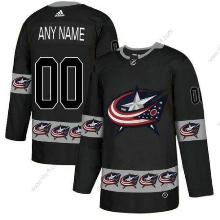 Adidas Columbus Blue Jackets Räätälöidyt Musta Maajoukkue Logos Paita – Miesten