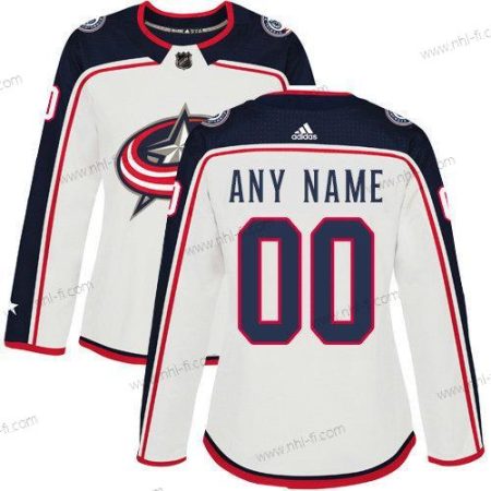 Adidas Columbus Blue Jackets Räätälöidyt NHL Aito Valkoinen Paita – Naisten