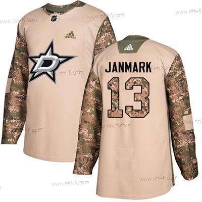 Adidas Dallas Stars #13 Mattias Janmark Maastokuvio Aito 2017 Veterans Day Ommeltu NHL Paita – Nuoret