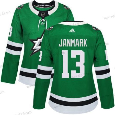 Adidas Dallas Stars #13 Mattias Janmark Vihreä Kotiottelu Aito Ommeltu NHL Paita – Naisten