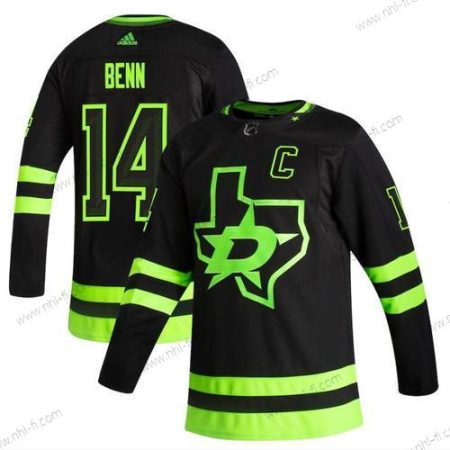 Adidas Dallas Stars #14 Jamie Benn Musta 2020-21 Käänteinen Retro Vaihtopaita NHL Paita – Miesten