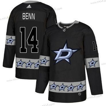 Adidas Dallas Stars #14 Jamie Benn Musta Maajoukkue Logos Paita – Miesten