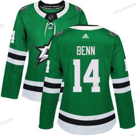 Adidas Dallas Stars #14 Jamie Benn Vihreä Kotiottelu Aito Ommeltu NHL Paita – Naisten