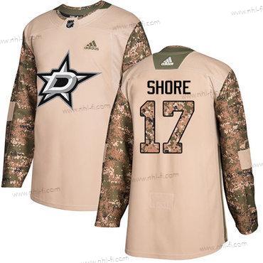 Adidas Dallas Stars #17 Devin Shore Maastokuvio Aito 2017 Veterans Day Ommeltu NHL Paita – Miesten