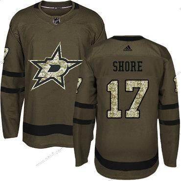 Adidas Dallas Stars #17 Devin Shore Vihreä Salute to Service Ommeltu NHL Paita – Nuoret