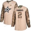 Adidas Dallas Stars #2 Dan Hamhuis Maastokuvio Aito 2017 Veterans Day Ommeltu NHL Paita – Miesten