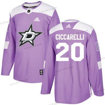 Adidas Dallas Stars #20 Dino Ciccarelli Violetti Aito Taistelee syöpää vastaan Ommeltu NHL Paita – Miesten