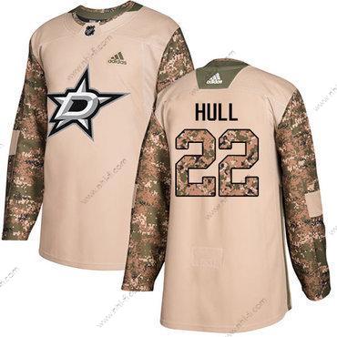 Adidas Dallas Stars #22 Brett Hull Maastokuvio Aito 2017 Veterans Day Ommeltu NHL Paita – Miesten