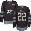 Adidas Dallas Stars #22 Brett Hull Musta 1917-2017 100th Vuosipäivä Ommeltu NHL Paita – Miesten