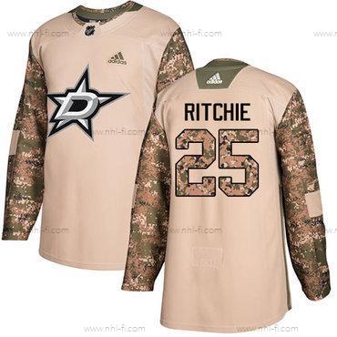 Adidas Dallas Stars #25 Brett Ritchie Maastokuvio Aito 2017 Veterans Day Ommeltu NHL Paita – Miesten