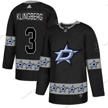 Adidas Dallas Stars #3 John Klingberg Musta Maajoukkue Logos Paita – Miesten