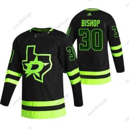 Adidas Dallas Stars #30 Ben Bishop Musta 2020-21 Käänteinen Retro Vaihtopaita NHL Paita – Miesten