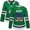 Adidas Dallas Stars #30 Ben Bishop Vihreä Kotiottelu Aito USA Flag Ommeltu NHL Paita – Naisten