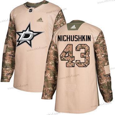 Adidas Dallas Stars #43 Valeri Nichushkin Maastokuvio Aito 2017 Veterans Day Ommeltu NHL Paita – Miesten