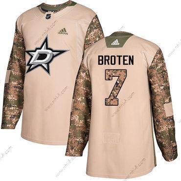 Adidas Dallas Stars #7 Neal Broten Maastokuvio Aito 2017 Veterans Day Ommeltu NHL Paita – Miesten