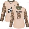 Adidas Dallas Stars #9 Mike Modano Maastokuvio Aito 2017 Veterans Day Ommeltu NHL Paita – Naisten